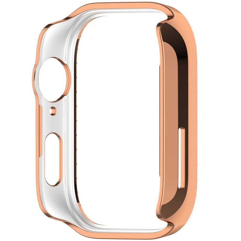For Huawei Watch Fit 3 Watch Case Diamond Decor Half Coverage Hollow PC Watch Protective Cover - Electroplating Rose Gold