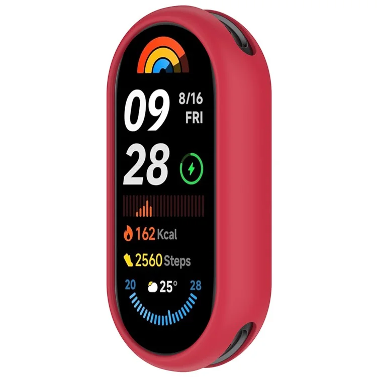 Silicone Watch Case for Xiaomi Smart Band 9 / 9 NFC / 9 Ceramic Edition / 8 / 8 NFC Watch Frame Cover - Rose