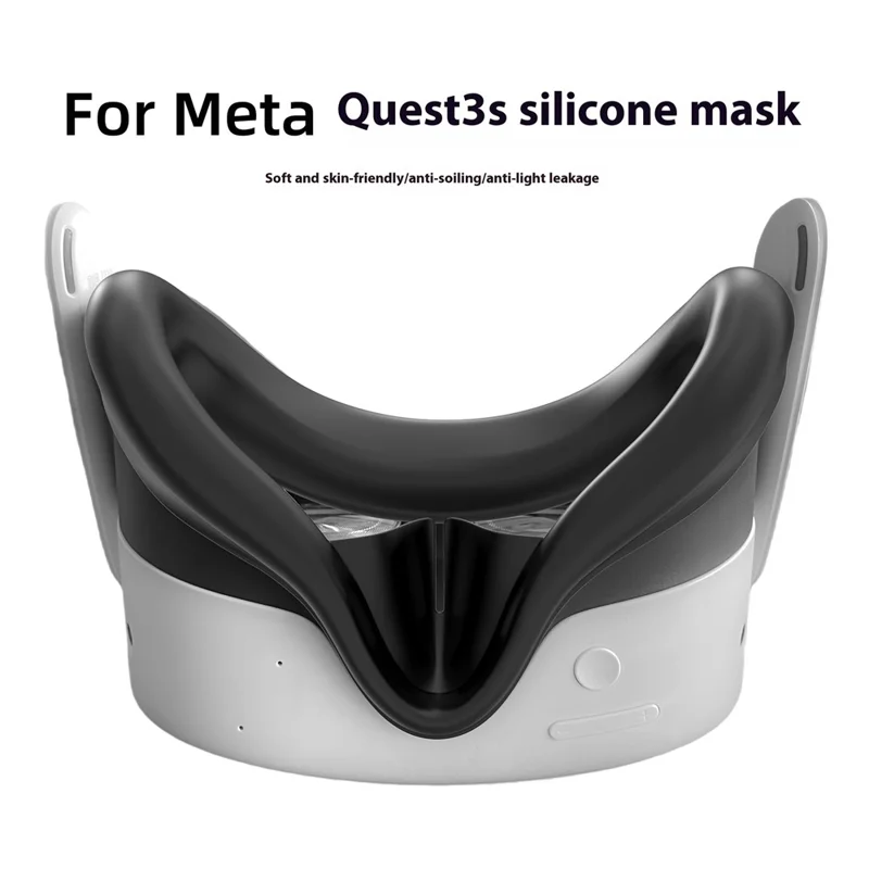 For Meta Quest 3S VR Headset Silicone Visor and Lens Protection Cover Set - Blue