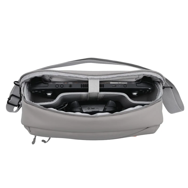 STARTRC GAMES For Steam Deck Game Console Carrying Bag PU Leather Shockproof Crossbody Bag - Grey