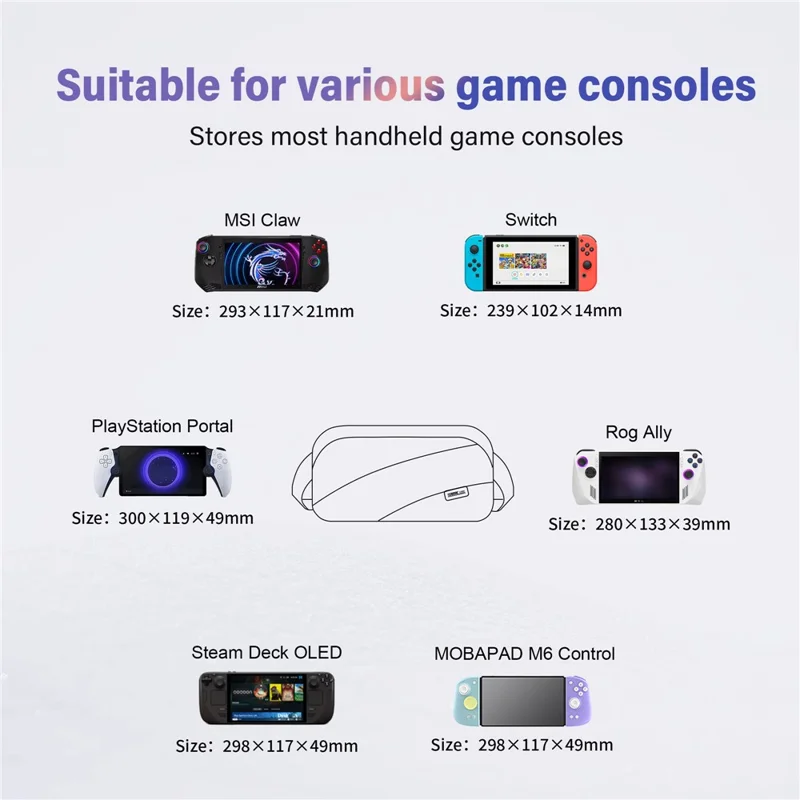 STARTRC GAMES For Steam Deck Game Console Carrying Bag PU Leather Shockproof Crossbody Bag - Grey