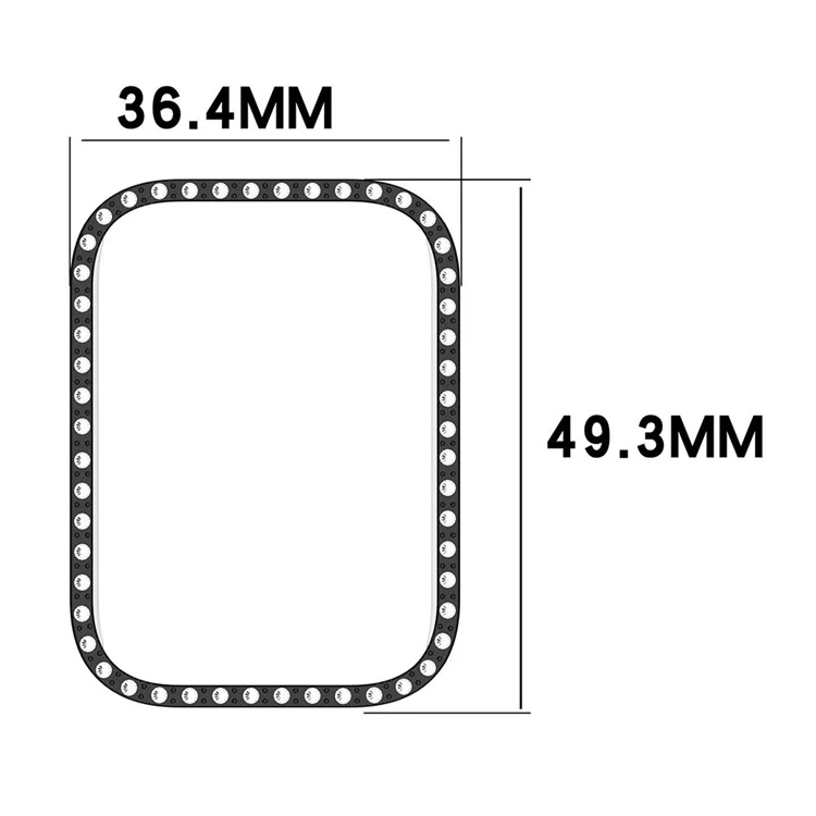 Für Xiaomi Smart Band 8 Pro Uhrengehäuse Diamant Dekor Halbe Abdeckung Hohle PC Uhren Schutzabdeckung - Elektroplattierung Schwarz