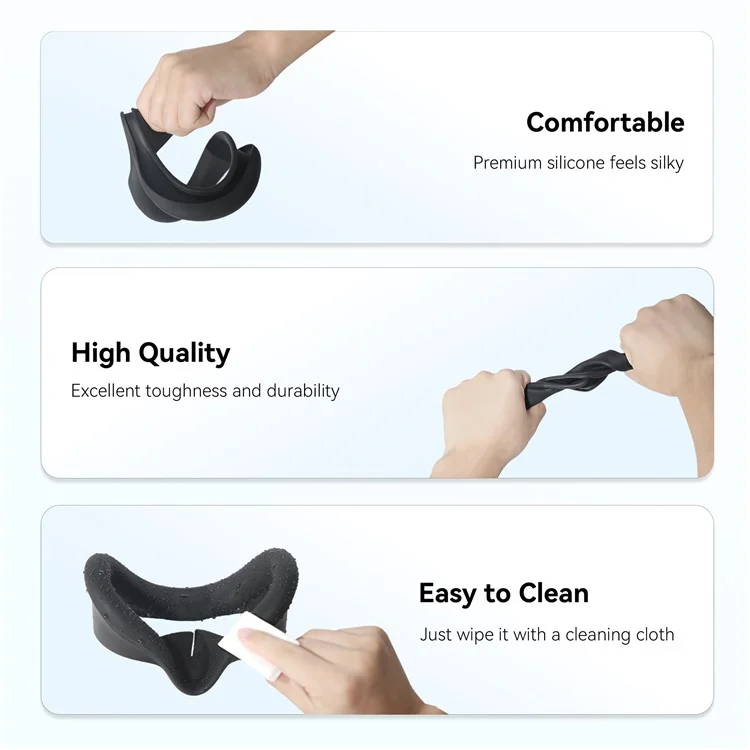 AMVR Q3SFC1 For Meta Quest 3S VR Facial Interface Face Cushion Cover Replacement - Wide Version