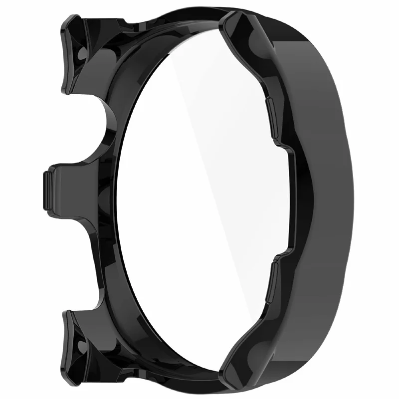 For Keep Watch Pilot 1 Watch Case Protective Hard PC Cover with Tempered Glass Film - Black