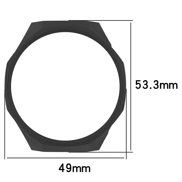 Pour Huawei Watch GT 5 Pro 46mm Étui de protection à motif ajouré en PC - Noir