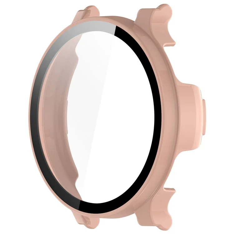 Pour Garmin Lily 2 Active Watch Case Protective Hard PC Cover avec Film en Verre Trempé - Rose