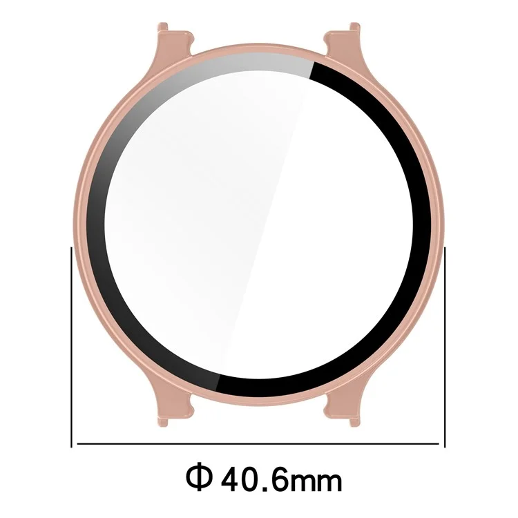 Pour Garmin Lily 2 Active Watch Case Protective Hard PC Cover avec Film en Verre Trempé - Rose