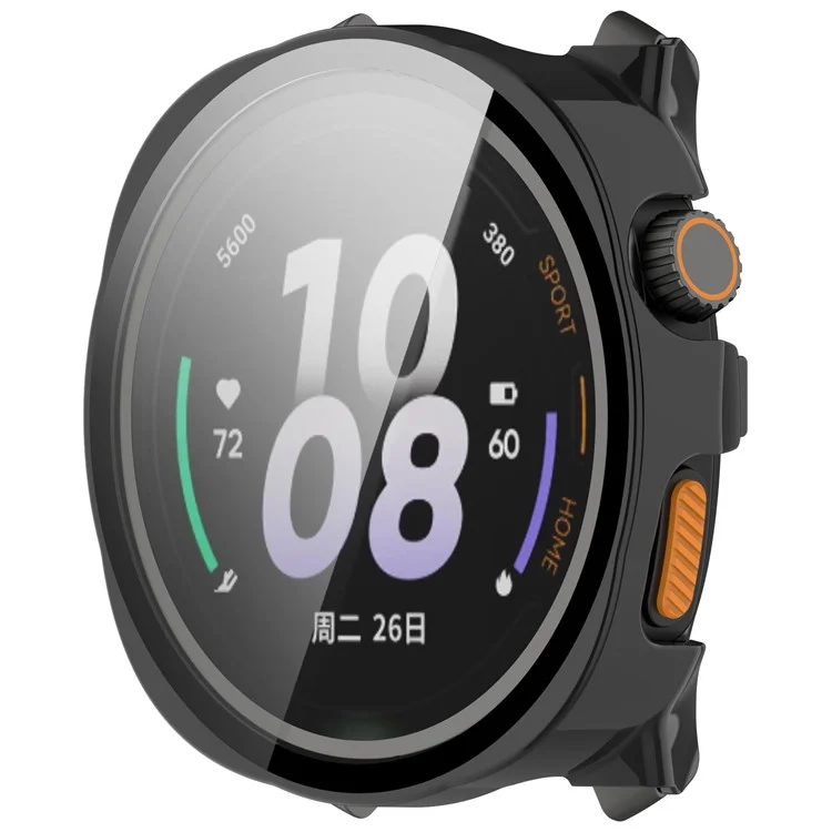 Custodia per orologio Pilot 1 Keep Watch con cornice PC e pellicola protettiva in vetro temperato - Nero