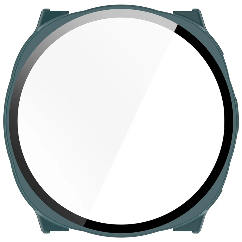 For Keep Watch Pilot 1 Watch Case PC Frame Cover with Tempered Glass Screen Film - Green