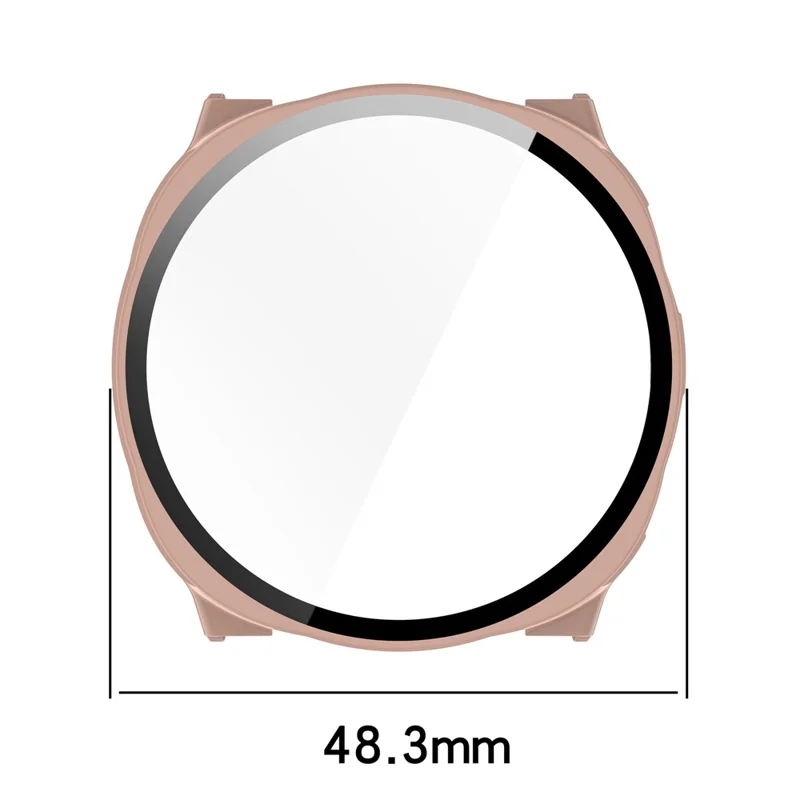 For Keep Watch Pilot 1 Watch Case PC Frame Cover with Tempered Glass Screen Film - Green