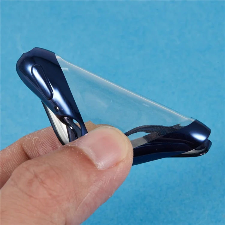 For Apple Watch Series 9 / 8 / 7 41mm Watch Case Flexible TPU Cover Full Coverage Electroplating - Midnight Blue