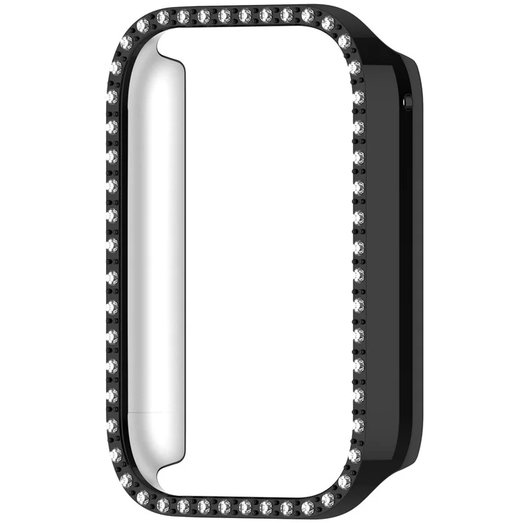 Coque de protection en PC dur avec strass pour montre connectée Xiaomi Mi Band 9 Pro - Noir électrolytique