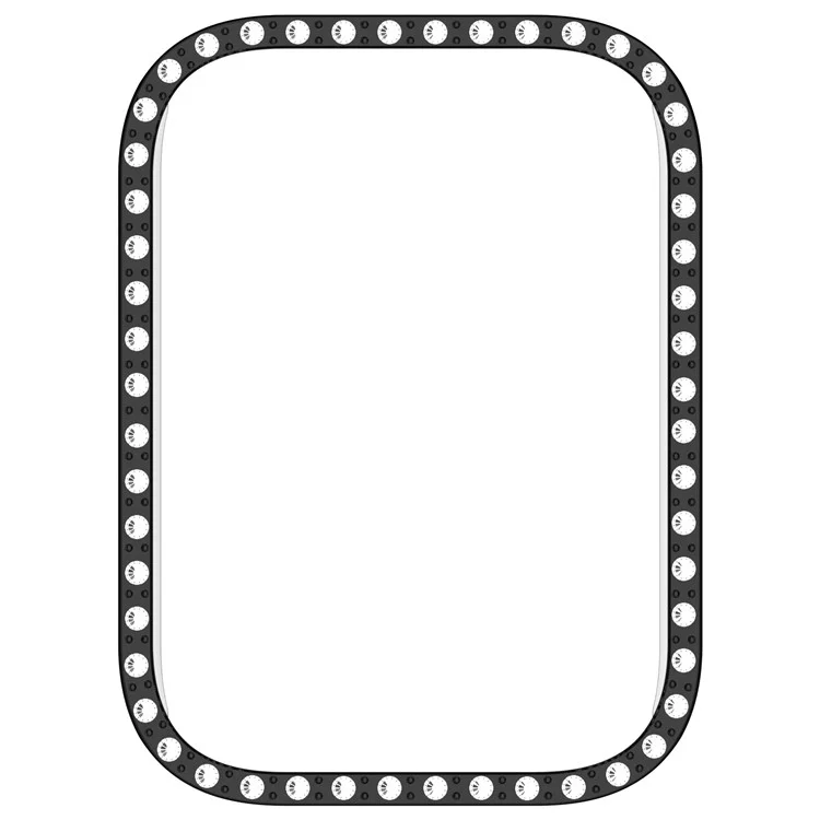 Coque de protection en PC dur avec strass pour montre connectée Xiaomi Mi Band 9 Pro - Noir électrolytique