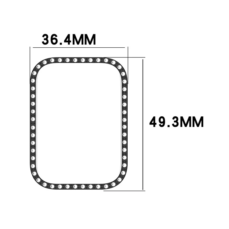 Coque de protection en PC dur avec strass pour montre connectée Xiaomi Mi Band 9 Pro - Noir électrolytique