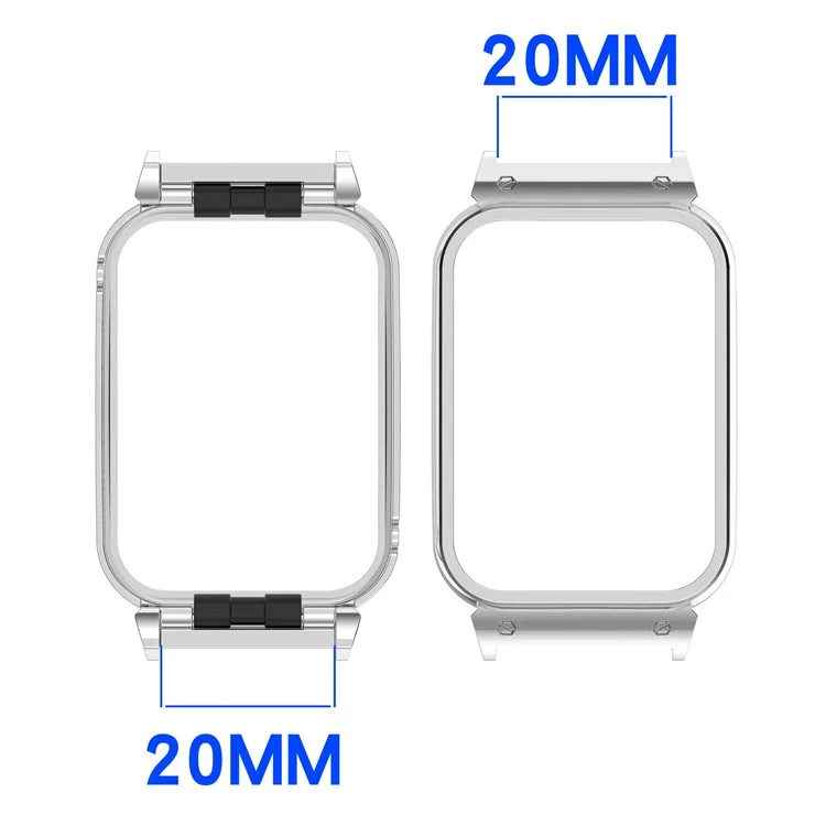 Boîtier de protection en métal pour montre connectée Xiaomi Mi Band 9 Pro - Argent