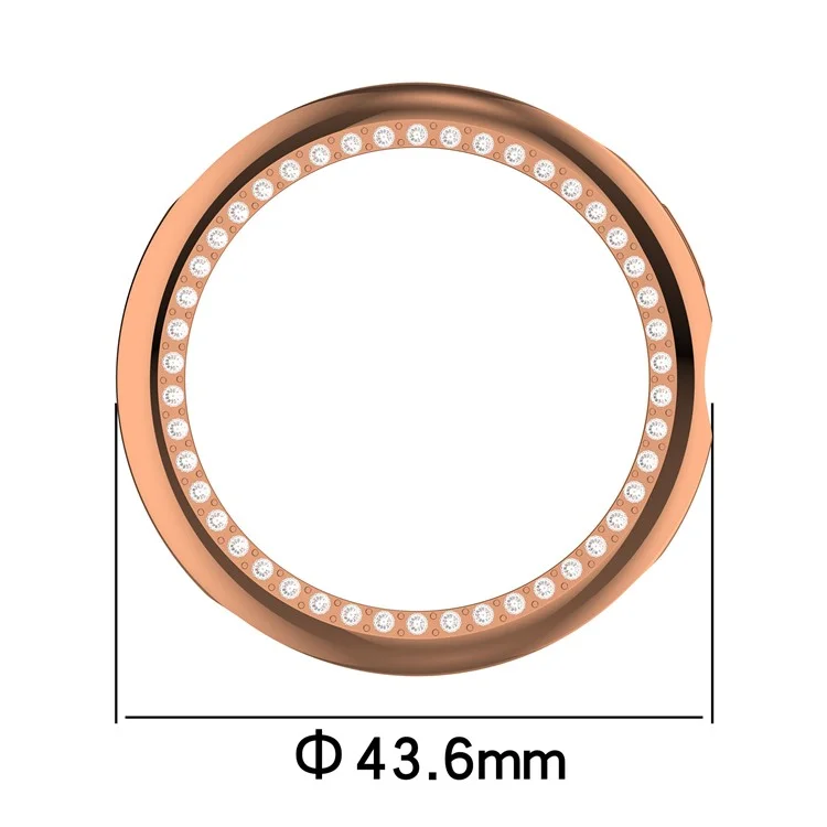 Hollow-Out Cover For Google Pixel Watch 3 41mm / Watch 2 / Watch , Rhinestone Decor PC Watch Frame Case - Electroplating Black