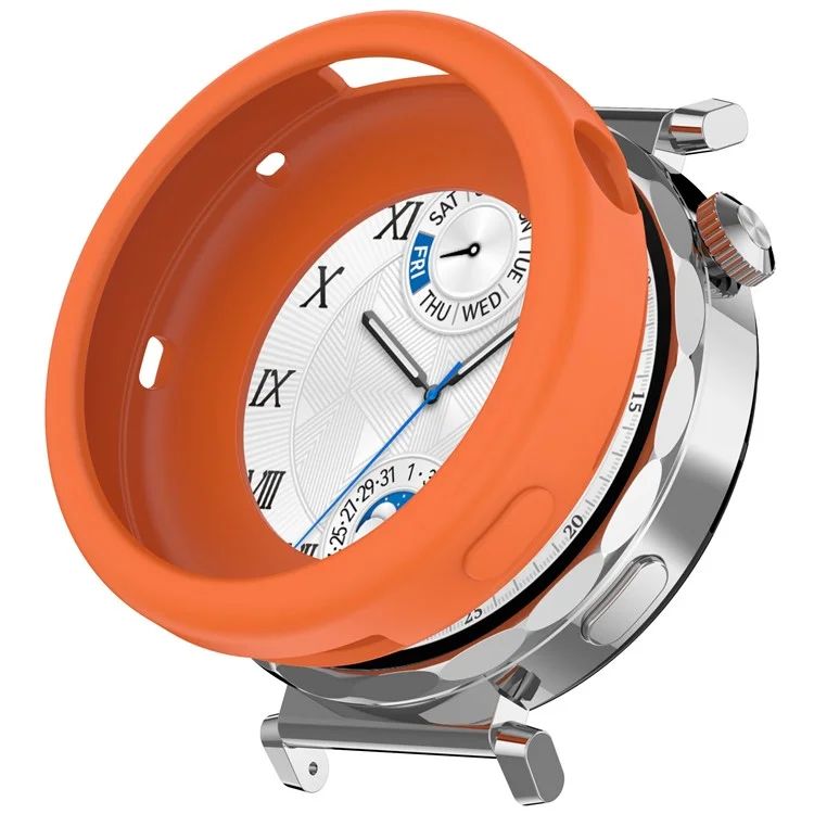 Para Huawei Watch GT 5 41mm / Watch GT 4 41mm Capa Protetora de Quadro de Silicone Macio - Laranja