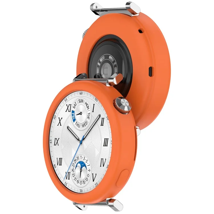 Para Huawei Watch GT 5 41mm / Watch GT 4 41mm Capa Protetora de Quadro de Silicone Macio - Laranja