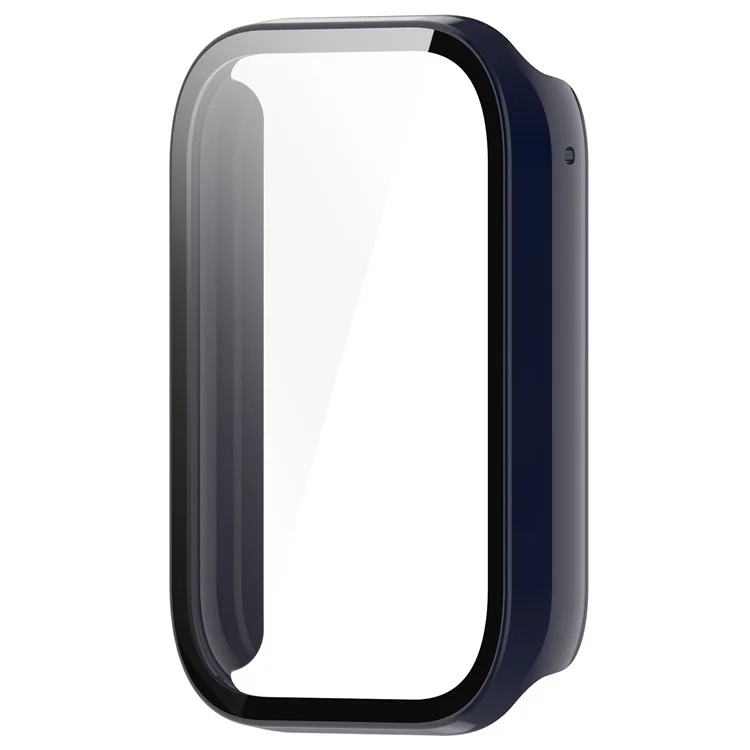Для Xiaomi Mi Band 9 Pro чехол жесткий ПК полное покрытие Чехол для часов с закаленной стеклянной пленкой - темно-синий