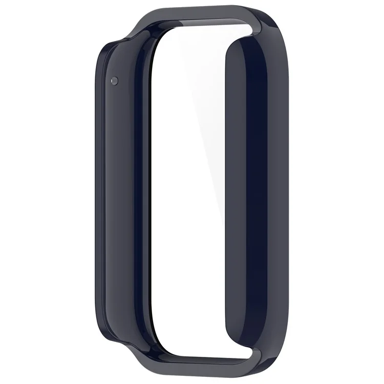 Для Xiaomi Mi Band 9 Pro чехол жесткий ПК полное покрытие Чехол для часов с закаленной стеклянной пленкой - темно-синий