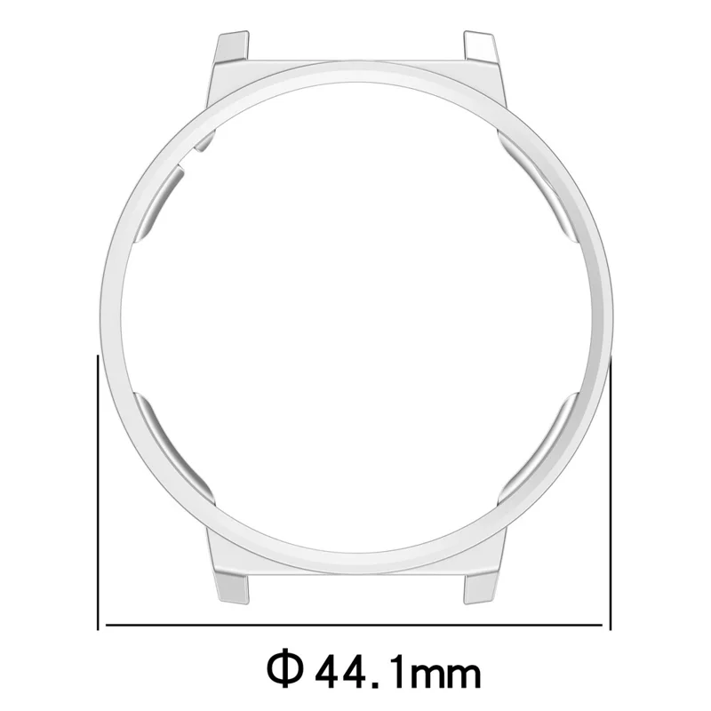 Per Huawei Watch GT 5 41mm Half Coverage Hollow-Out Protective Cover PC Watch Frame Case - Argento