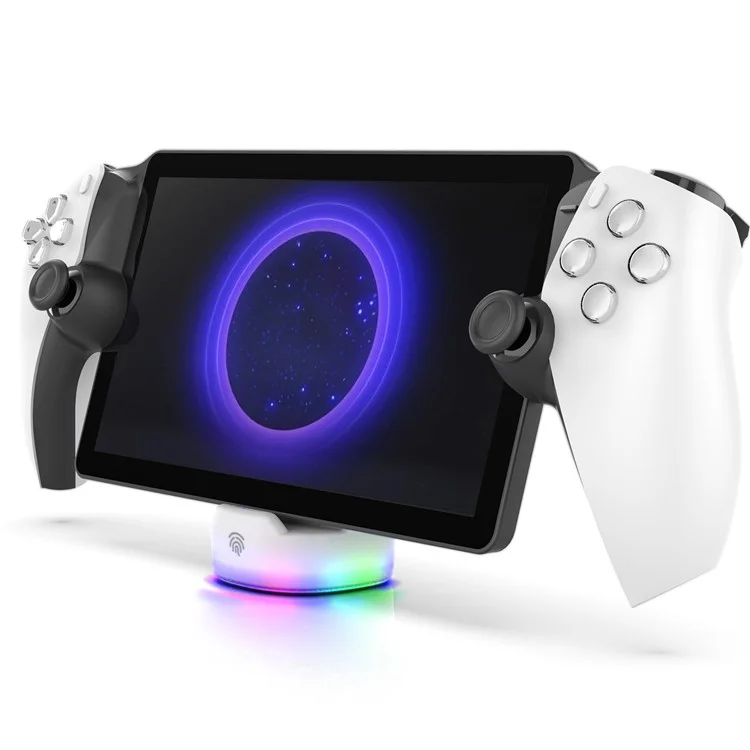 IPEGA PG-P5P25A For Sony PS5 Portal Charger Station RGB Lighting Magnetic Charging Dock - White
