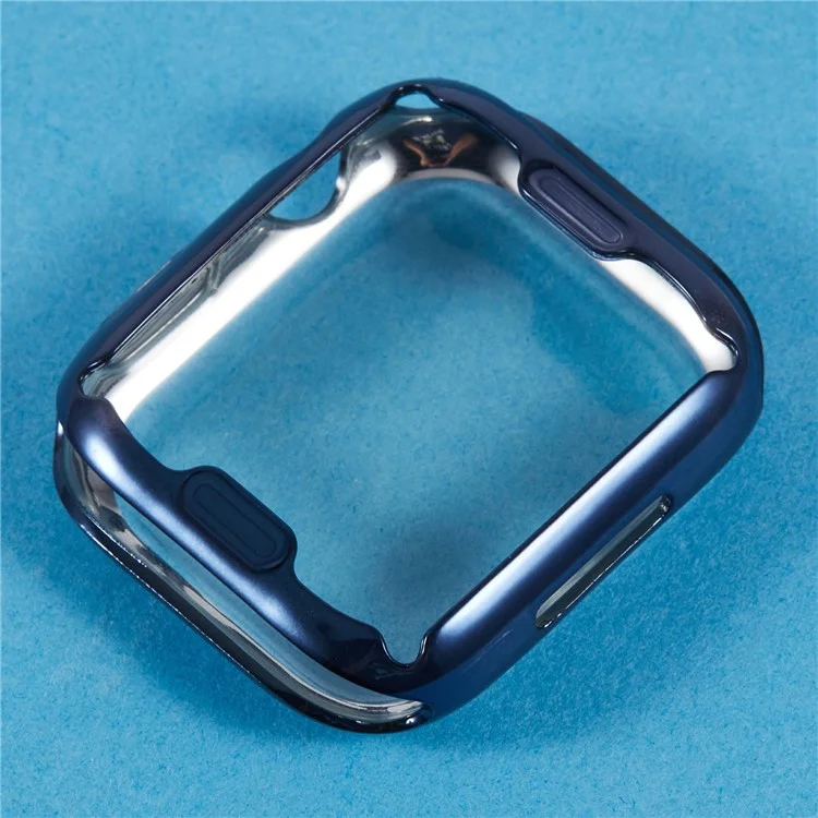 Para Apple Watch SE (2023) / SE (2022) / SE / Série 6 / 5 / 4 44mm Capa Protetora Eletrolítica de Cobertura Total em TPU - Azul Meia-Noite