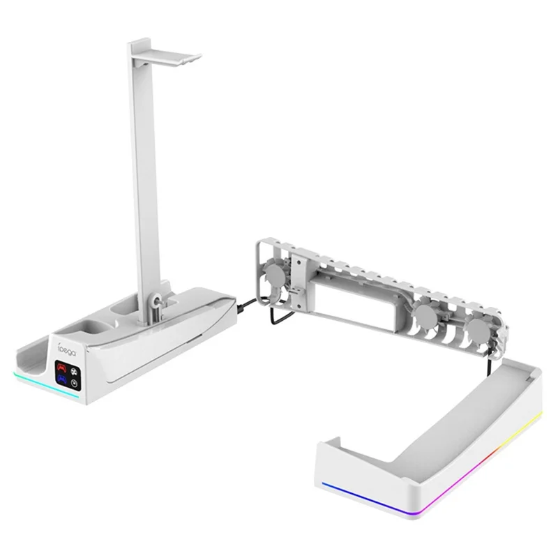 IPEGA PG-P5S039 For Sony PS5 Slim Game Console Horizontal Cooling Stand Gamepad Charging Base