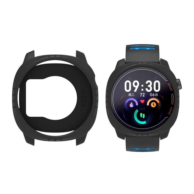 Custodia in silicone per Keep Watch Pilot 1 Smartwatch, custodia protettiva antiurto e leggera - Nero