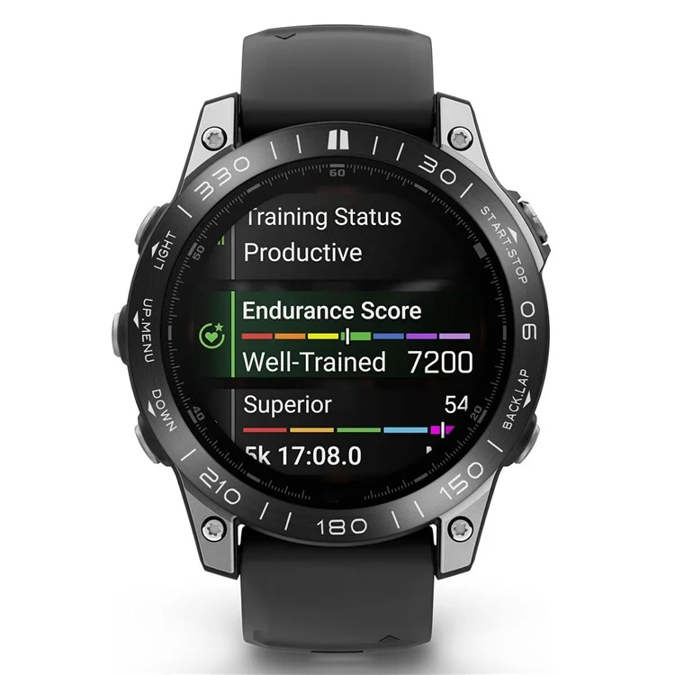 Compra a granel para Garmin Fenix 8 51mm Bezel Ring Metal Bezel Styling Watch Dial Circle - Letra preta / branca