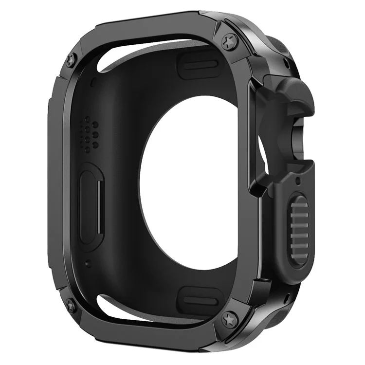 Watch Case Set for Apple Watch Ultra 2 / Ultra 49mm Hard PC+TPU Watch Frame Cover Combo - Black