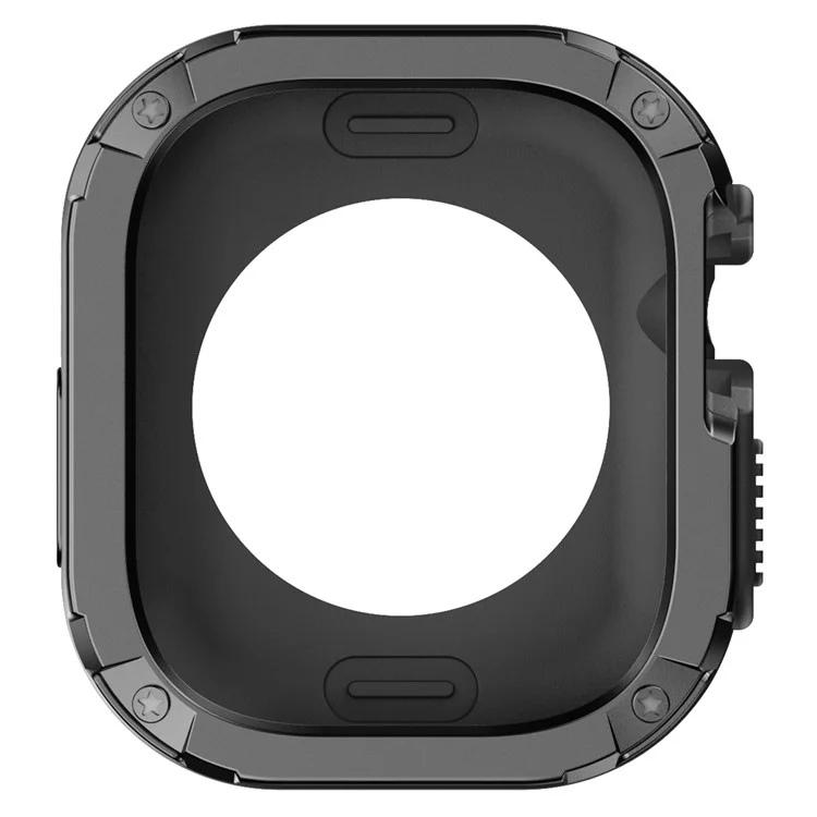 Watch Case Set for Apple Watch Ultra 2 / Ultra 49mm Hard PC+TPU Watch Frame Cover Combo - Black