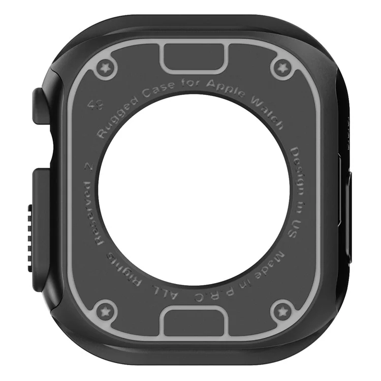 Watch Case Set for Apple Watch Ultra 2 / Ultra 49mm Hard PC+TPU Watch Frame Cover Combo - Black