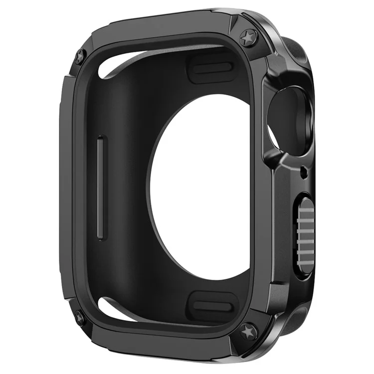 Watch Case Set for Apple Watch Series 9 8 7 SE 6 5 4 41mm 40mm Hard PC+TPU Watch Frame Cover Combo - Black