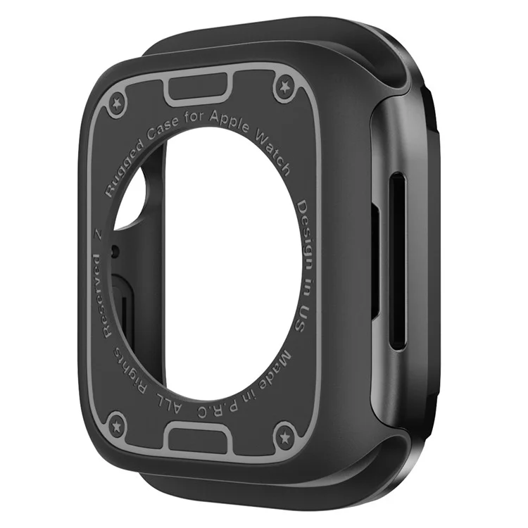 Watch Case Set for Apple Watch Series 9 8 7 SE 6 5 4 41mm 40mm Hard PC+TPU Watch Frame Cover Combo - Black