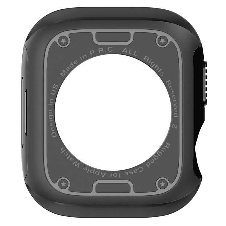 Watch Case Set for Apple Watch Series 9 8 7 SE 6 5 4 41mm 40mm Hard PC+TPU Watch Frame Cover Combo - Black