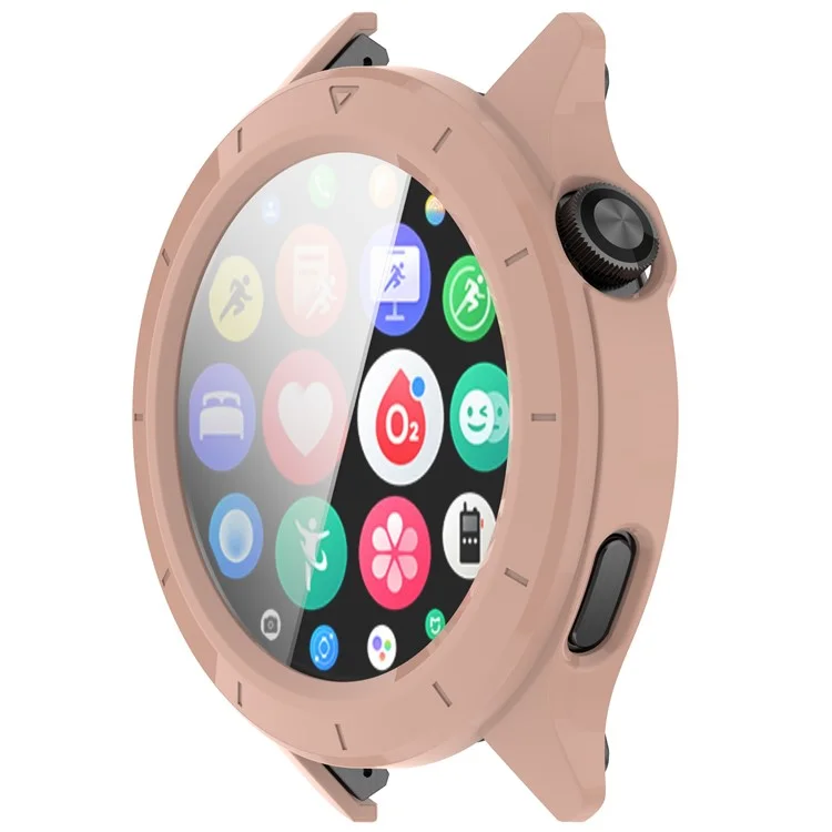 For Xiaomi Watch S4 / S4 eSIM Version Watch Case PC Frame Cover with Tempered Glass Screen Film - Pink