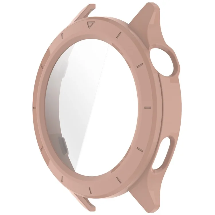 For Xiaomi Watch S4 / S4 eSIM Version Watch Case PC Frame Cover with Tempered Glass Screen Film - Pink