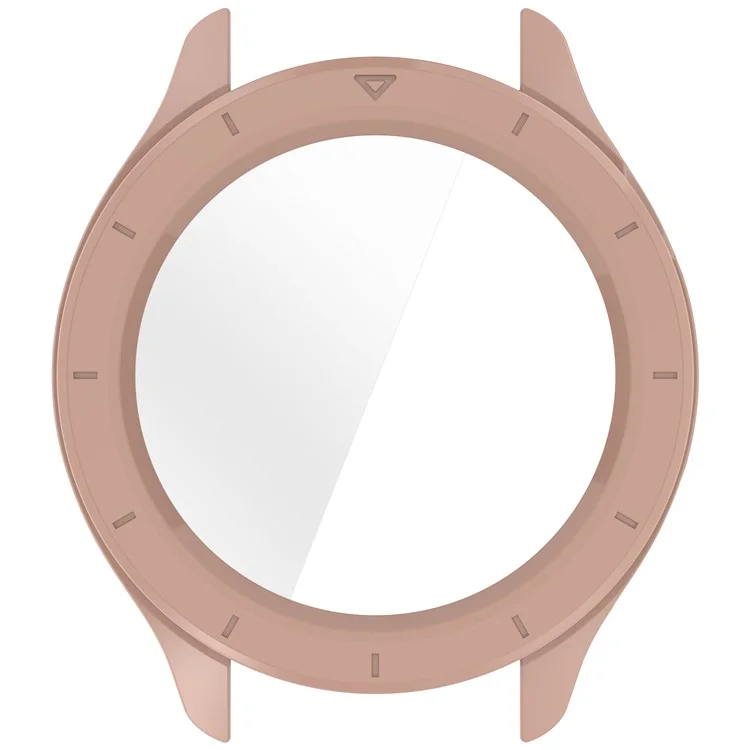 For Xiaomi Watch S4 / S4 eSIM Version Watch Case PC Frame Cover with Tempered Glass Screen Film - Pink