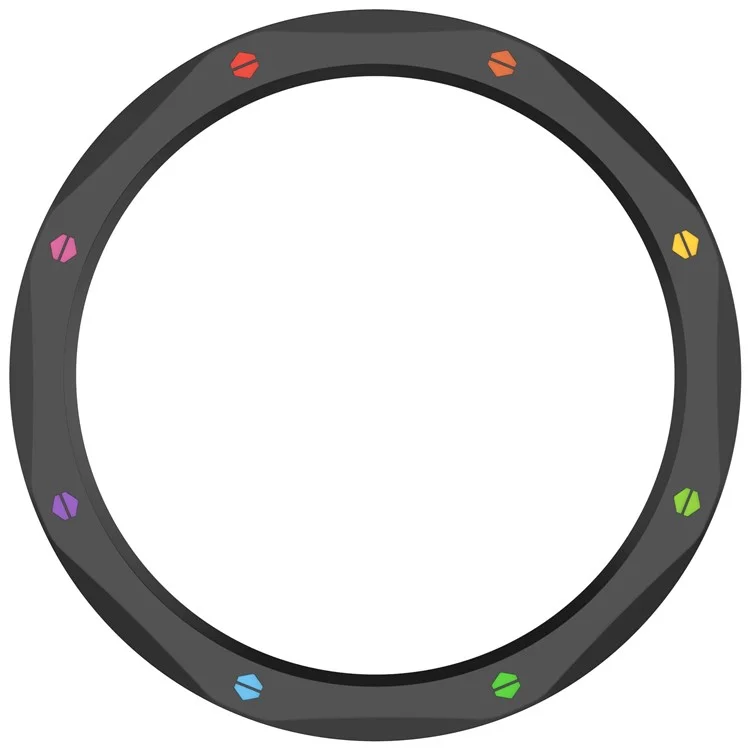Для Xiaomi Watch S4 / S4 eSIM Version / S3 / S3 eSIM Version Bezel Ring 316 Нержавеющая сталь Bezel Loop Cover - Черный+Радужный