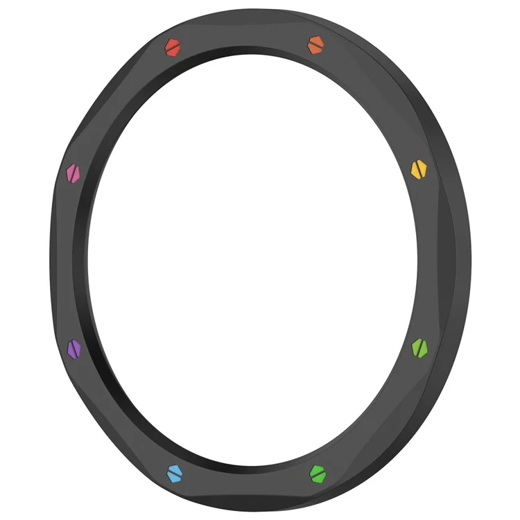 Для Xiaomi Watch S4 / S4 eSIM Version / S3 / S3 eSIM Version Bezel Ring 316 Нержавеющая сталь Bezel Loop Cover - Черный+Радужный