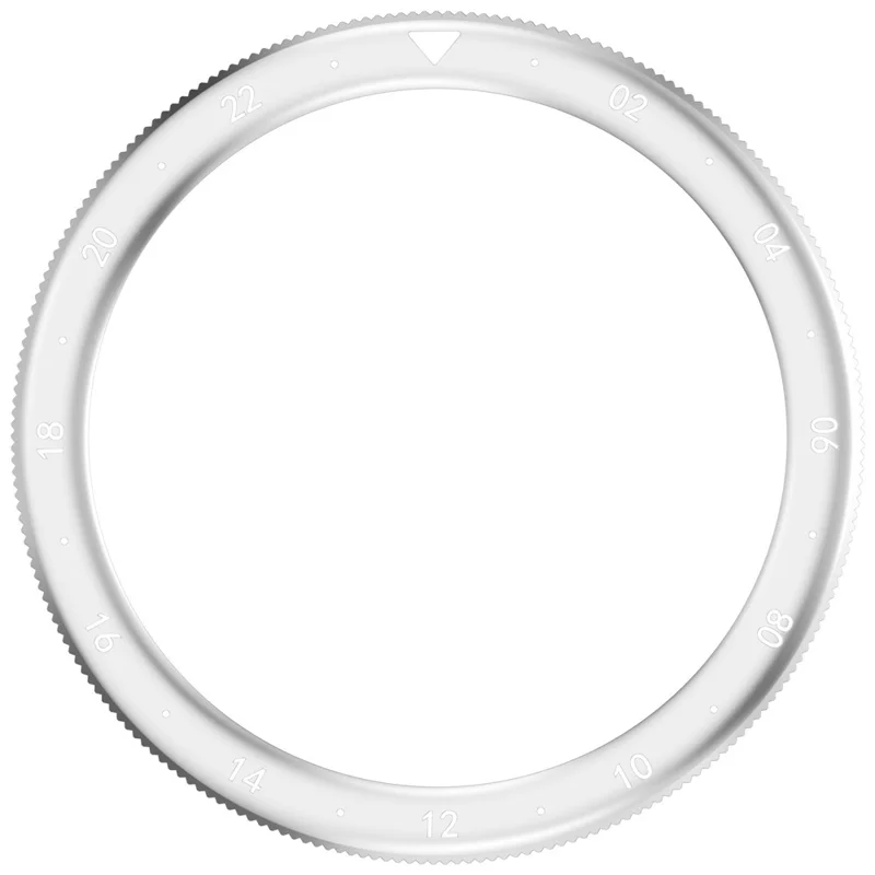Pierścień obręczy do zegarka Xiaomi Watch S4 / wersja S4 eSIM / S3 / wersja S3 eSIM, obręcz z nierdzewnej stali 316, pokrywa pierścienia obręczy - strefa czasowa podwójna / srebrna+biała