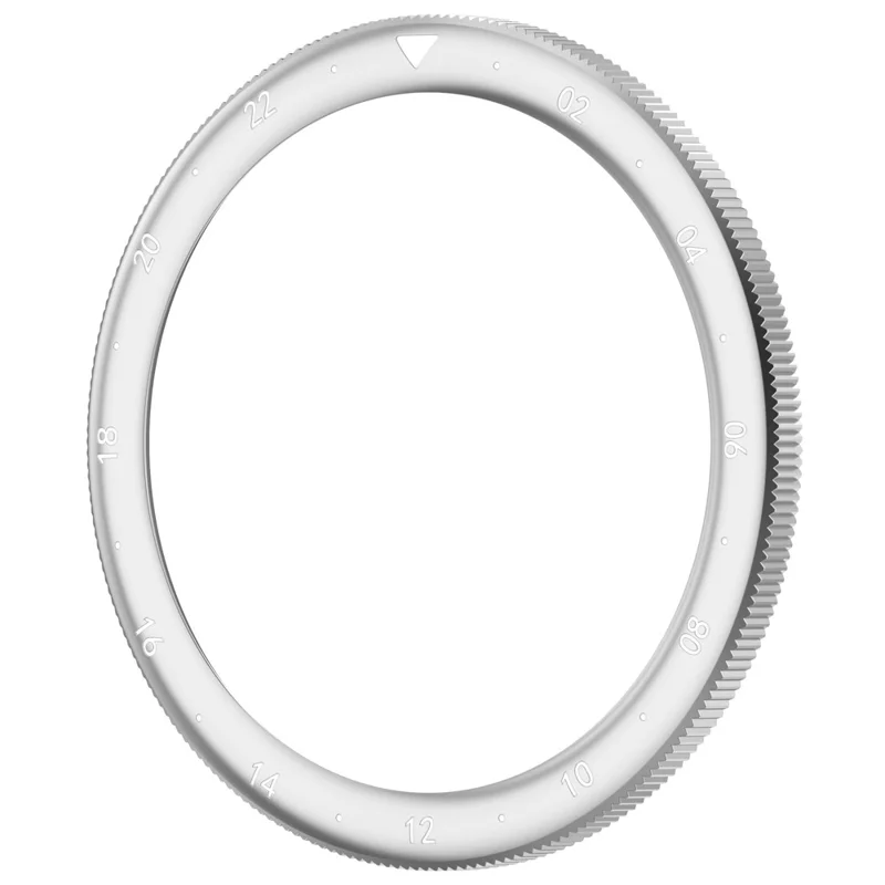 Pierścień obręczy do zegarka Xiaomi Watch S4 / wersja S4 eSIM / S3 / wersja S3 eSIM, obręcz z nierdzewnej stali 316, pokrywa pierścienia obręczy - strefa czasowa podwójna / srebrna+biała