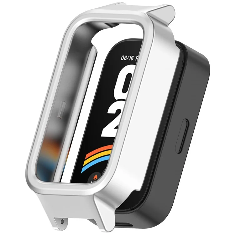 Custodia per Xiaomi Smart Band 9 Active / Redmi Band 3 semi-chiusa in PC cavo - Argento opaco