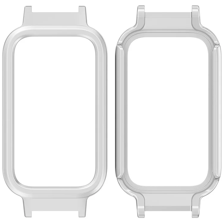Custodia per Xiaomi Smart Band 9 Active / Redmi Band 3 semi-chiusa in PC cavo - Argento opaco