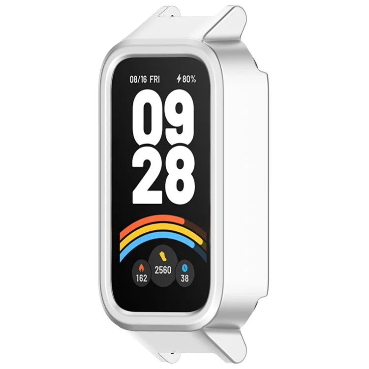 Custodia per Xiaomi Smart Band 9 Active / Redmi Band 3 semi-chiusa in PC cavo - Argento opaco