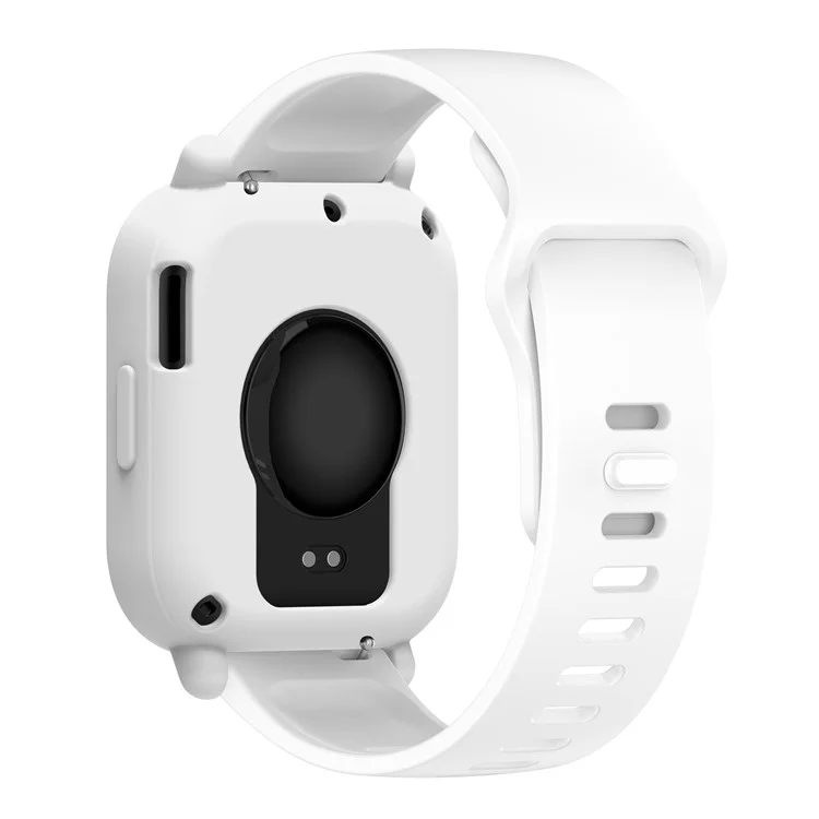 Custodia in silicone morbido per Xiaomi Redmi Watch 5 Active - Bianco