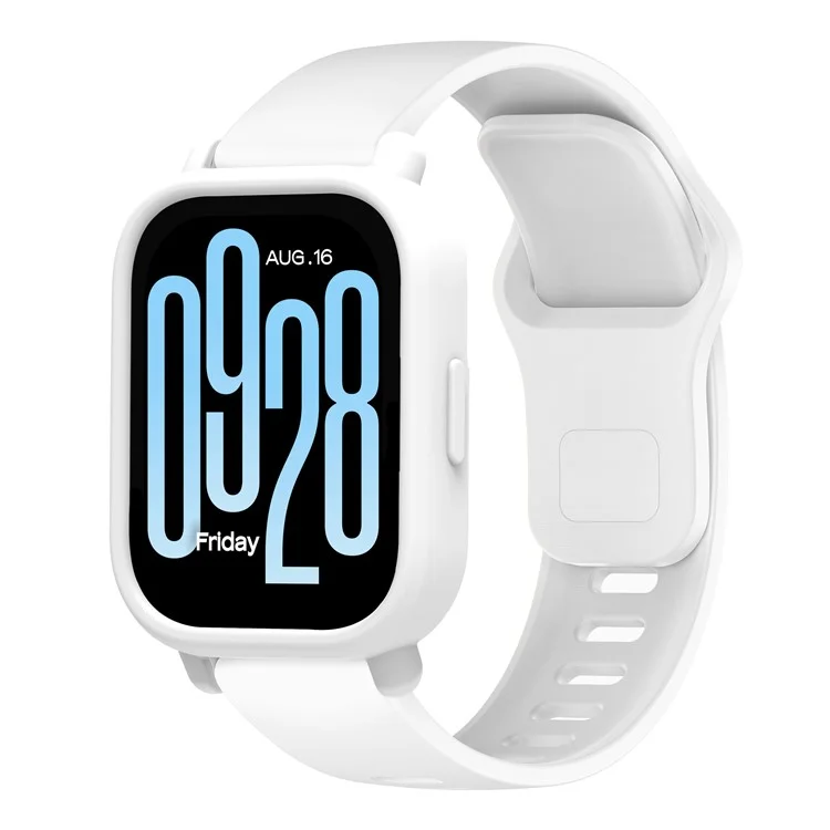 Custodia in silicone morbido per Xiaomi Redmi Watch 5 Active - Bianco