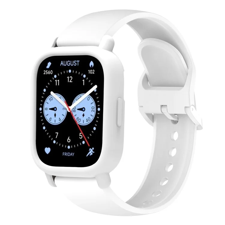 Custodia in silicone morbido per Xiaomi Redmi Watch 5 Lite - Bianco