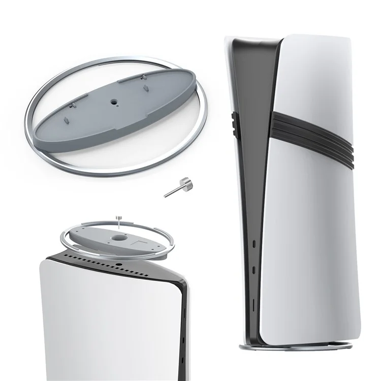 JYS JYS-P5216 Vertical Stand for Sony PlayStation 5 Pro / Playstation 5 / PS5 Slim Game Console Round Base - Grey